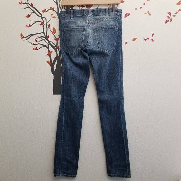 CURRENT/ELLIOT The Skinny Washboard Destroyed Jeans Size 25 - Picture 3 of 8